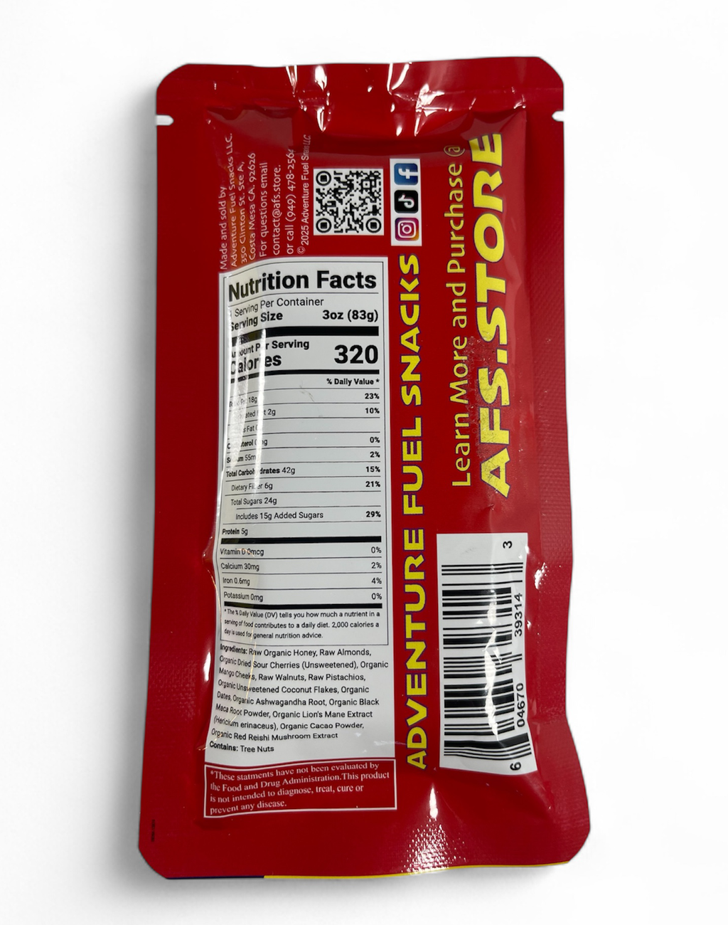 AFS Bar Combo 6 Pack! 3 Tart Cherries & Mangos and 3 Blue Berries & Apricots.